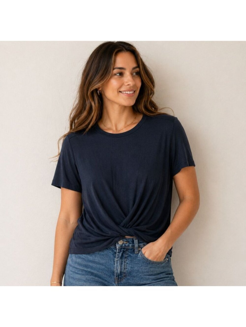 Marine Layer T-Shirt Small Black Modal Stretch Tee Soft Minimal Everyday Basic
